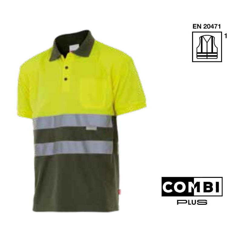 Polo bicolor manga corta